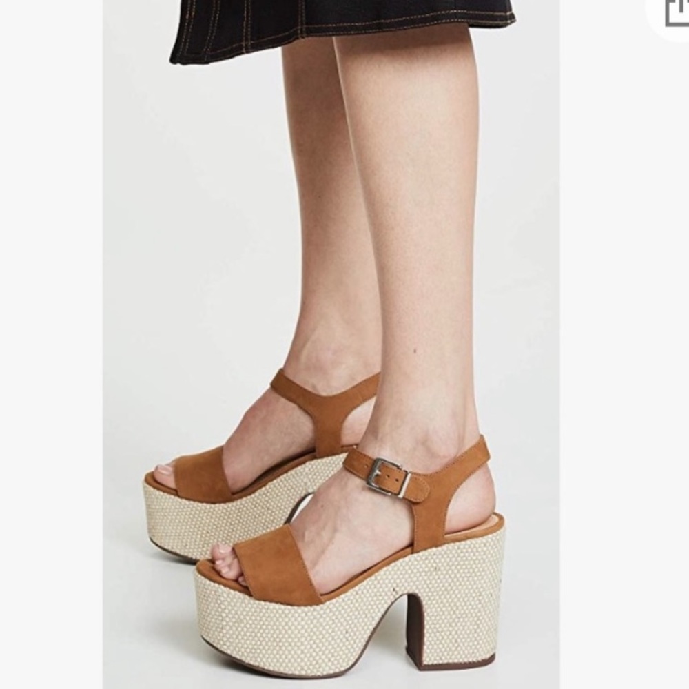 NWT Schutz Glorya Leather Platform Sandals